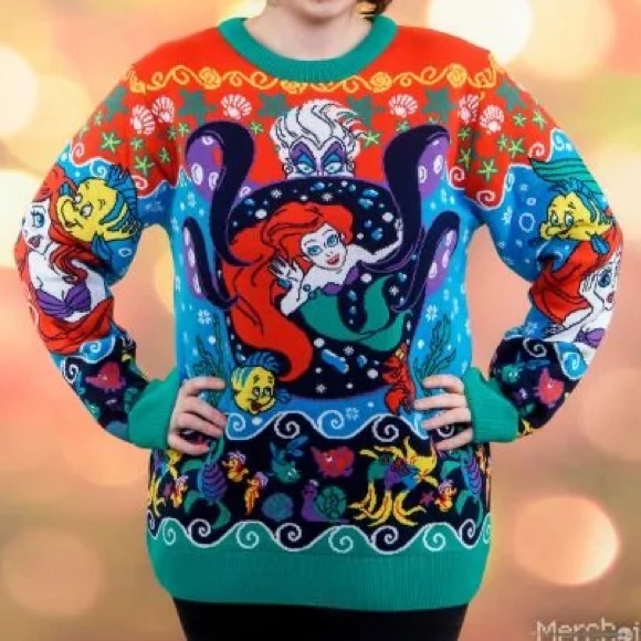Disney Sweaters Nwt The Little Mermaid Under The Tree Ugly